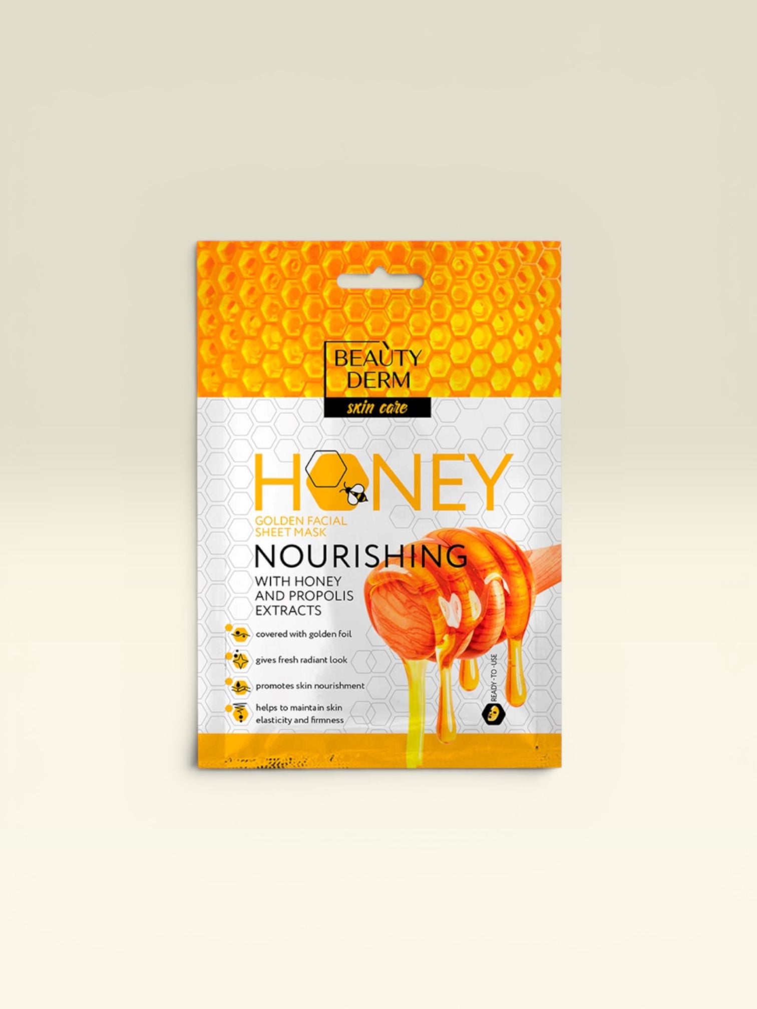 Mască tip șervețel BEAUTYDERM - HONEY & PROPOLIS