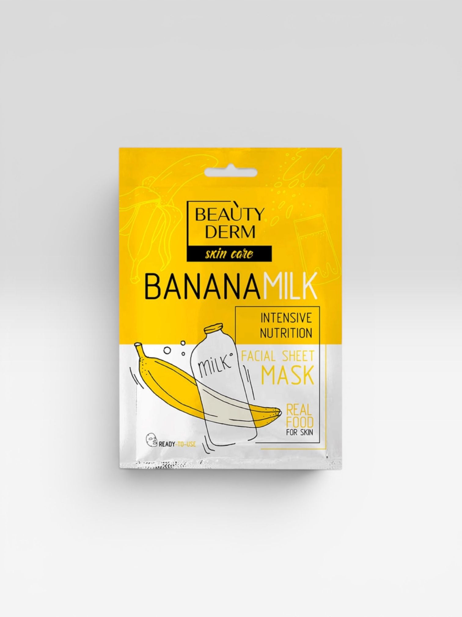 Mască tip șervețel BEAUTYDERM - BANANA MILK