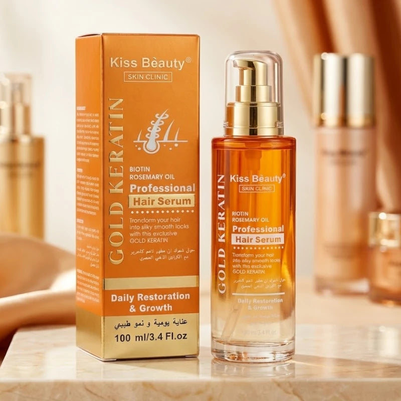 Kiss Beauty – Gold Keratin Hair Serum